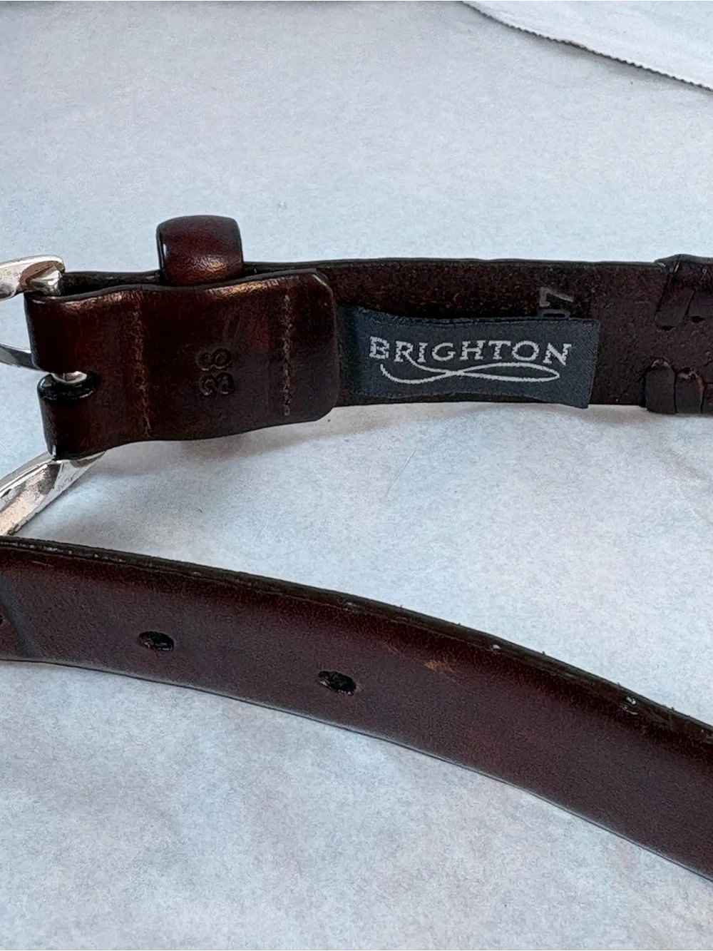 Brighton Women’s Brown Leather Concho Belt Size 38